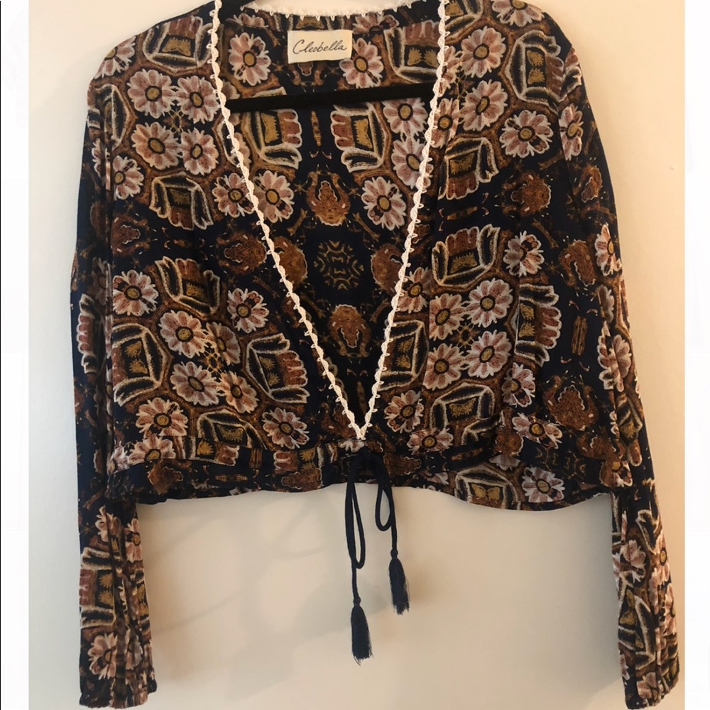 Cleobella deep V crop top